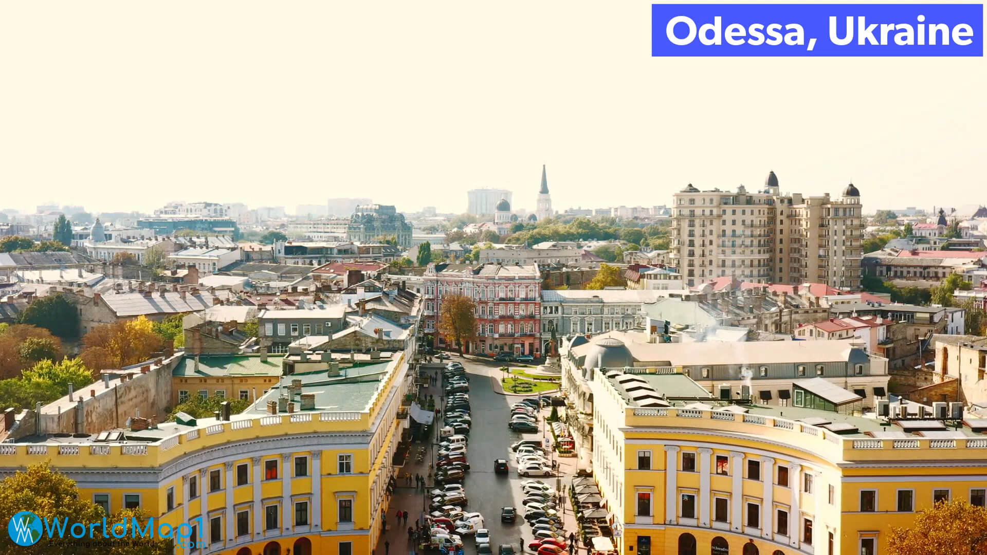 City Center of Odessa in Ukraine